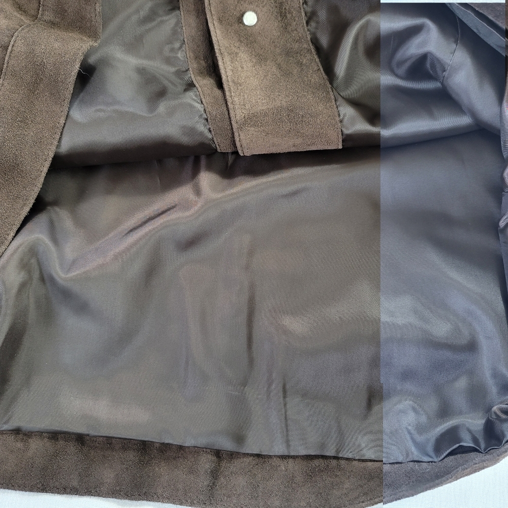 Eddie Bauer Womens Jacket Size 2XL Authentic Seattle Suede Brown NWOT - Picture 11 of 11